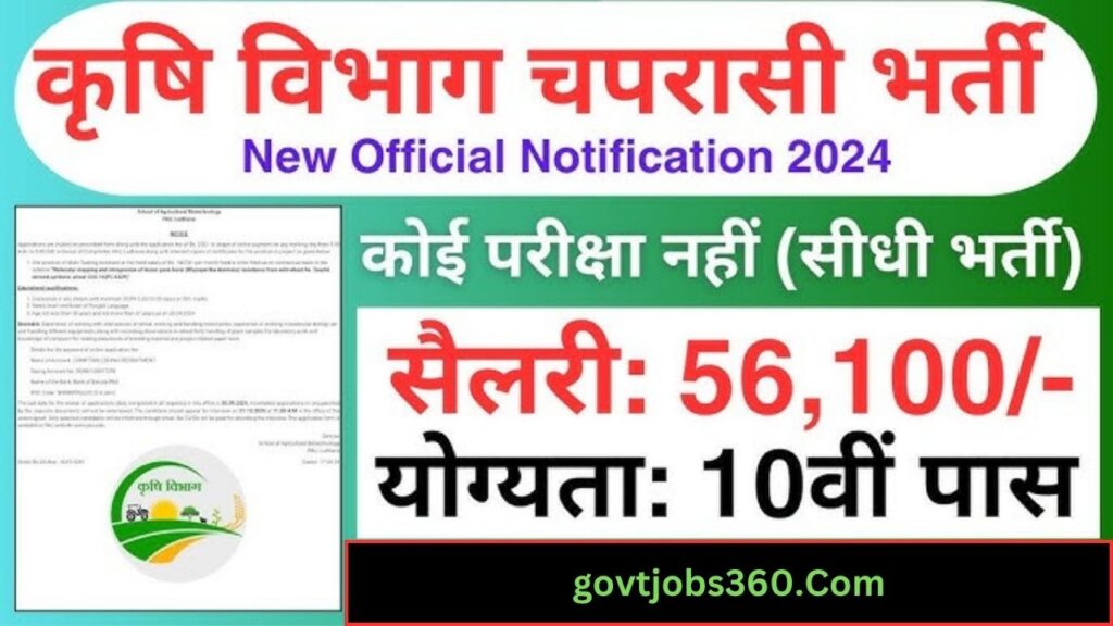 Agriculture Department Driver and Peon Vacancy 2025
